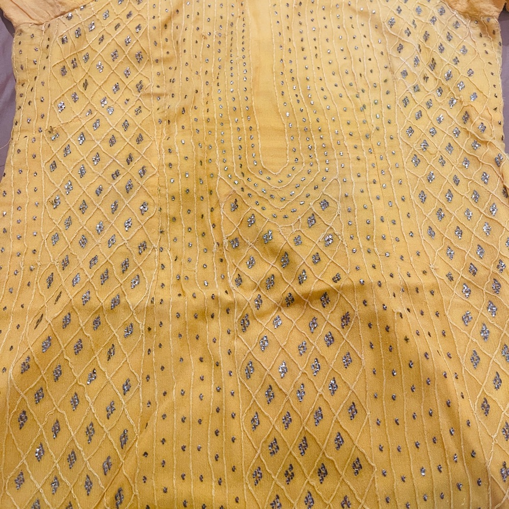 Yellow Embroidered Dress